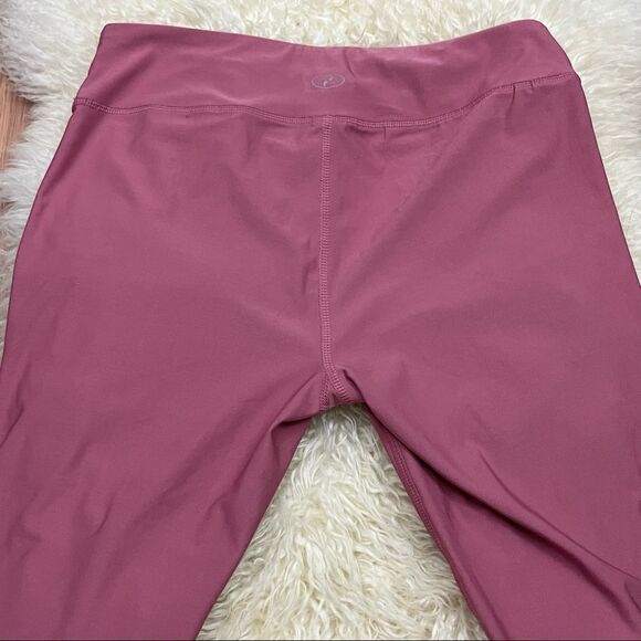 N.Y.L New York Laundry Mauve Cut Out Capri Workouts Leggings L - Picture 4 of 7